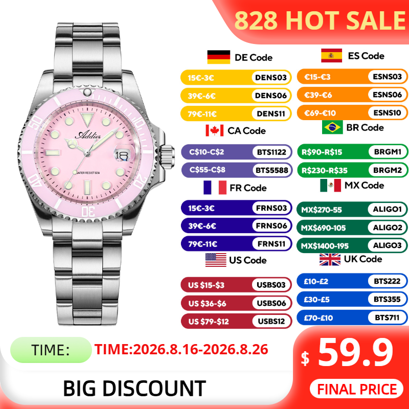 Power Tools Portable - ADDIES 36mm 50m Waterproof Women's Watches