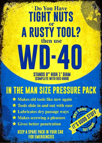 Power Tools Aldi - Vintage Retro WD40 Spray Garage Tool
