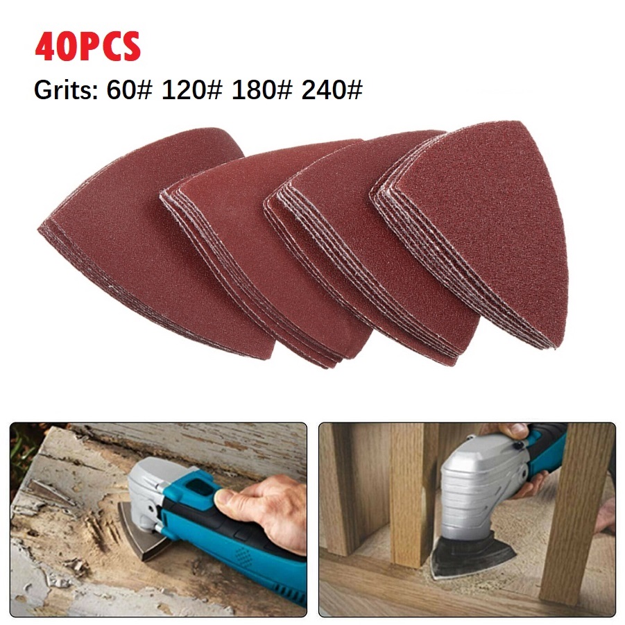 Power Tools Aldi - 40pcs 80mm Aluminum Oxide Triangle Sandpaper