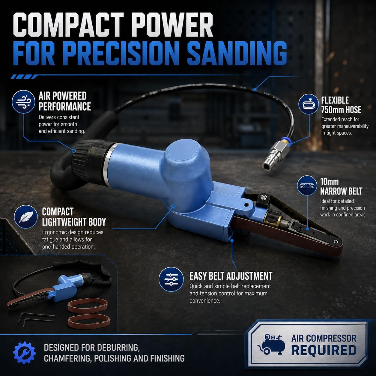 WILIN Pneumatic Finger Belt Sa - đánh giá và giá Detail Sander Corner