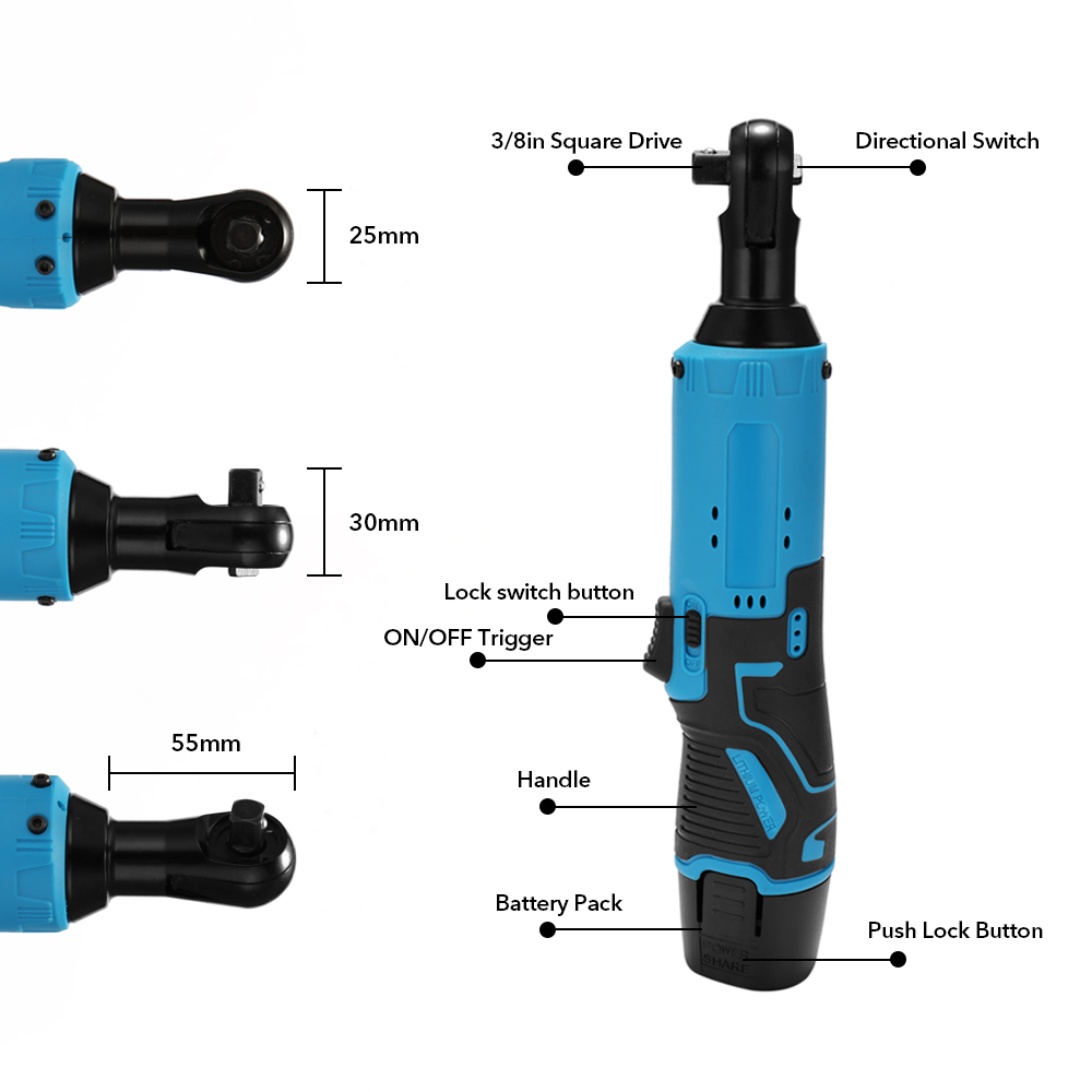 12V Rechargeable 3/8 Inch Ratc - đánh giá và giá Power Tools Portable